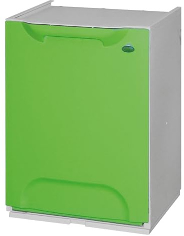 WELL HOME MOBILIARIO & DECORACIÓN Papelera reciclaje en polipropileno color verde, Depósito 20L