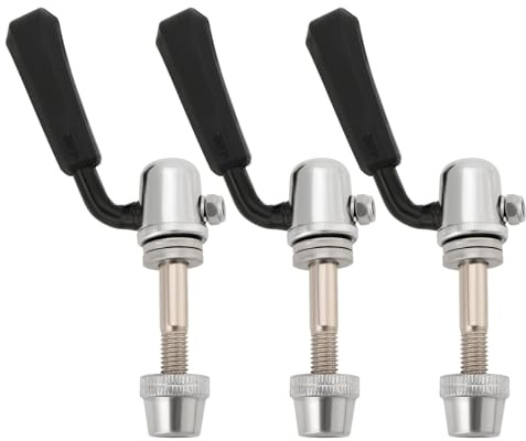 eMagTech 3 Stück Fahrrad-Schnellspanner-Sattelstützenbolzen M8x1,25mm Schwarzer Griff Sattelstützengabelbolzen Kompatibel mit Raleigh Kompatibel mit Dawes 55mm