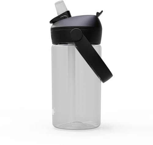 CAMELBAK THRIVE FLIP STRAW KIDS 14OZ Sportflasche – auslaufsicher – für kleine Abenteurer – einfaches Trinken – langlebig – Clear, Größe: OS