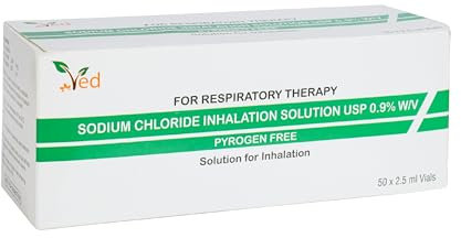 VED Isotonische Inhalationssalzlösung, 0,9% Natriumchlorid (NaCl), 50 x 2,5 ml Einzeldosisfläschchen für Erwachsene und Kinder
