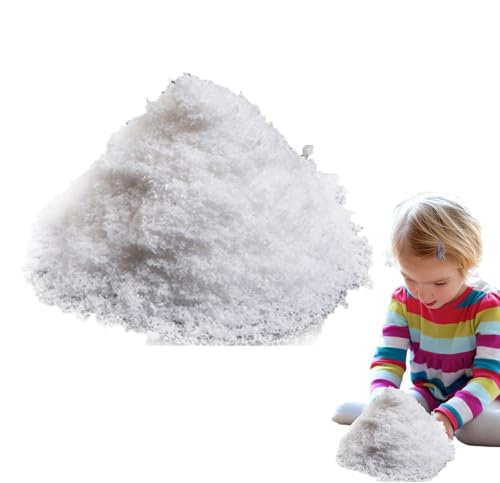 Yumneo Polvere artificiale istantanea per villaggio o presepe, neve artificiale realistica per albero di Natale e decorazione della casa