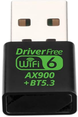 Adaptador USB WiFi 6 compatible 5.3 USB WiFi Network Wireless WLAN Receptor 900Mbps Mini USB WiFi Dongle Dual Band 2.4/5.8GHz Receptor externo de red inalámbrica para computadora de escritorio La