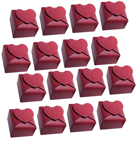 CLISPEED Herzförmige Papier Süßigkeitenbox 50 Stück Hochzeits Geschenkbox Candy Kasten Für Party Bonbons Geburtstagsfeiern Und Jubiläen Mehrzweck Bonbonverpackung Mit Herzdesign