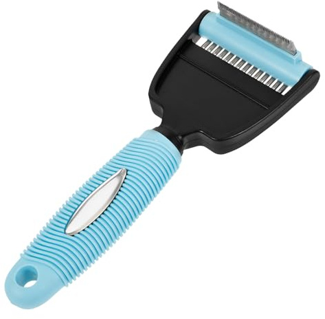 UPKOCH Cepillo para Mascotas de Doble Cabezal Abs para Eliminar Pelo y Residuos de Piel, Herramienta de Aseo para Perros y Gatos, Limpieza Eficaz de Patas y Pelaje