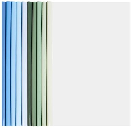10 Feuilles A4 Couverture De Rapports, Plastique Chemise De Couvertures De Rapports, Plastique Dossier De Fichiers Avec Reliure Barre Coulissante, Pour Organisateur Fichiers Bureau (Vert+Bleu)