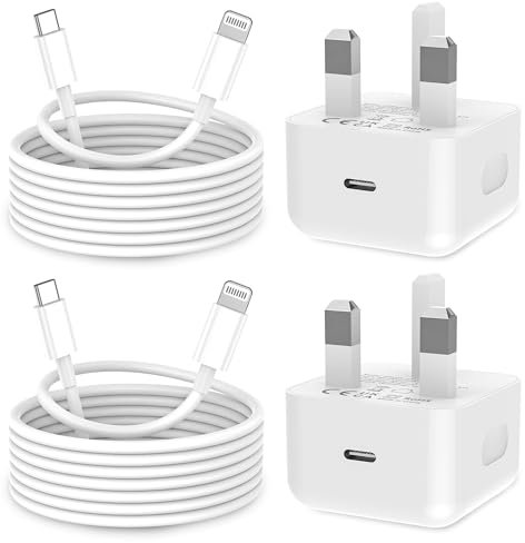 KTDRJN for iPhone Charger Fast Charge, 2Pack PD 20W Fast Apple Charger Cable 2M, iPhone Fast charger Plug with USB C To Lightning Cable for iPhone 14 13 12 11 Pro Max XS XR X 8 7 6 Plus, iPad and iPod