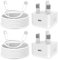 iPhone Charger Fast Charge, 2Pack PD 20W Fast Apple Charger Cable 2M, UK 3.0A iPhone Fast charger Plug with USB C To Lightning Cable for iPhone 14 13 12 11 Pro Max XS XR X 8 7 6 Plus 5, iPad and iPod