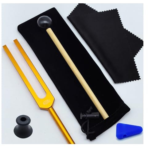 JCXIOC Stimmgabel Stimmgabel aus Aluminiumlegierung, 432 Hz, Farbset, Stimmgabeln, Musikinstrumente(Orange 432hz)