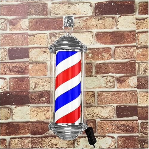 SXYKXYDL Poste de barbería, luz LED de Poste de barbería, de Larga duración, Ahorro de energía, Resistente a la Lluvia, Estilo Europeo, Retro, para Patio, para peluquería.