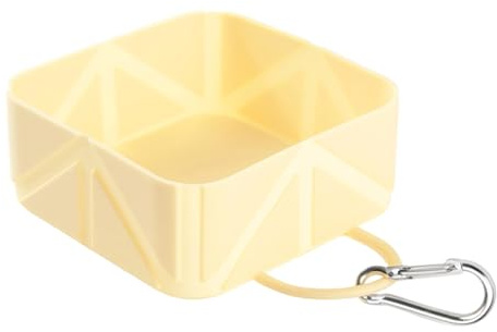 ZYHARUKO Cuenco de viaje plegable para cachorros para perros y gatos, comedero plegable a prueba de fugas, equipo de senderismo al aire libre, clip de bloqueo seguro, cuenco portátil para perros para