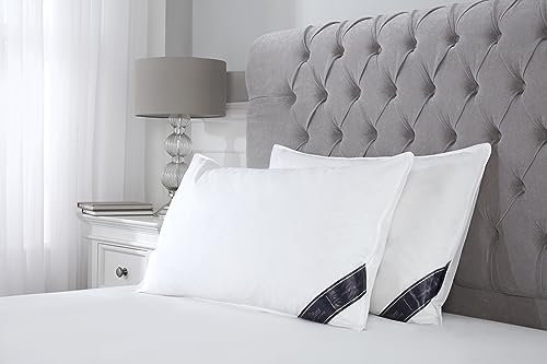 Littens Luxury Duck Feather & Down Pair Pillows, 15% Down, 230TC 100% Down-Proof Cotton Casing, Anti Dust Mite