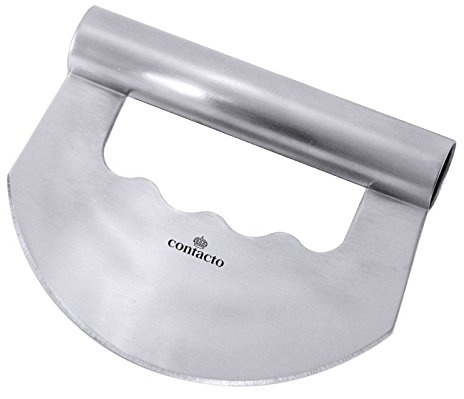 Einhand-Wiegemesser, einschneidig, aus schwerem Edelstahl 18/10, seidenmatt, mit handlichem Hohlgriff/Länge: 16 cm | ERK