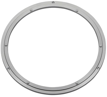 Aluminium Drehkranz silber Ø 391 mm belastbar bis 100 kg, Drehring robust, kugelgelagert, rostfrei Drehteller für Drehtisch, Ausstellungen und Maschinenbau | robust kugelgelagert rostfrei Drehteller für Drehtisch Ausstellungen und Maschinenbau