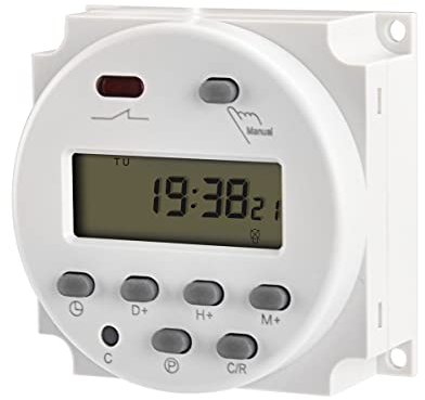 Heschen CN101A Zeitschaltuhr, Digital, LCD, ganze Woche programmierbar, Gleichstrom 12 V, 16 A, SPST