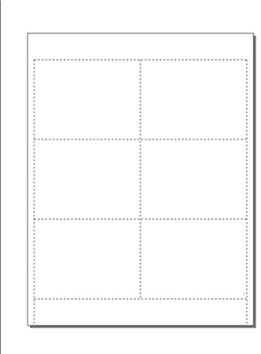 Blank Name Badge Inserts, Print-Ready on 8.5 x 11, 67-lb White Vellum, 6 Badges Per Sheet (4 x 3) - 250 Sheets