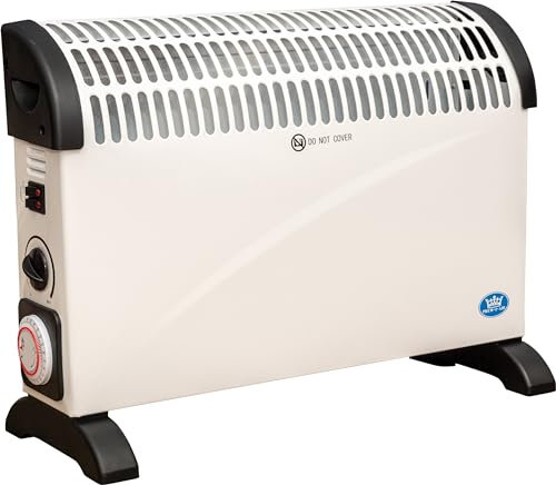 Prem-I-Air 2kW Convector Heater – 3 Heat Settings, 24-Hour Timer, Adjustable Thermostat – Floor-Standing with Safety Cut-Out – Modern Design, Ideal for Home or Office