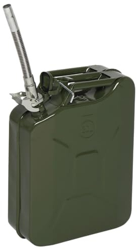 LEADZM 20 Liter Benzinkanister Kanister mit Metallausgießer (Grün) | Kraftstoffkanister Kraftstoff, Geruchsdicht,UN-Standard Ausgießer flexibel,für Benzin, Diesel & Bio-Ethanol