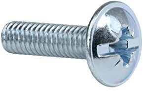 25 Pack M4 Threaded 5/8 Screw, Truss Head with Combi-Cross Slot
