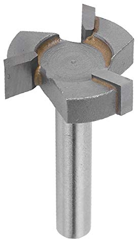 3-Fl.-Fräser, 6 Mm Schaft 45# Kohlenstoffstahl-Fräser T-Form-Holzfräswerkzeuge mit Legierungs-Schneidkopf(6mm Shank)