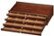 MEEDEN Caja de almacenamiento de suministros de arte de madera de haya maciza con 4 cajones, organizador de caja de almacenamiento grande para artistas, bolígrafos, pinceles (nogal)