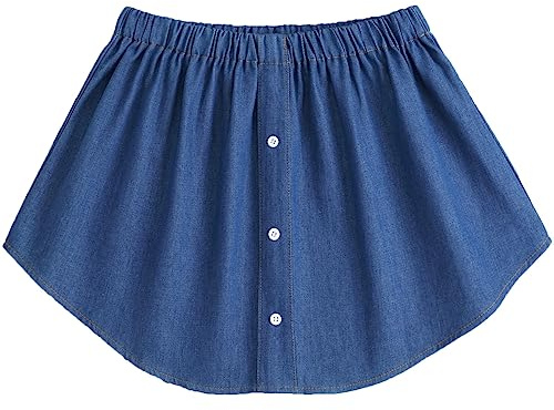 LoudSung Shirt Extender Lower Sweep Half Length Slips Mini Underskirt Adjustable Undershirt for Women Girls