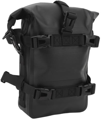 SUNGOOYUE Motorrad Sturzbügeltasche, wasserdicht 4L Schnellverschluss universelle Polyester TPU Motorrad Hecktasche Seitentasche für Reisen Motorradzubehör (schwarz)