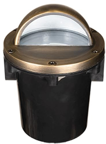 VOLT 12V 3-in-1 Waterproof IP68 Outdoor in-Grade Light with Brass Beacon Top (Bronze) for Path, Garden, Deck, Yard or Pond Low Voltage Landscape Lighting