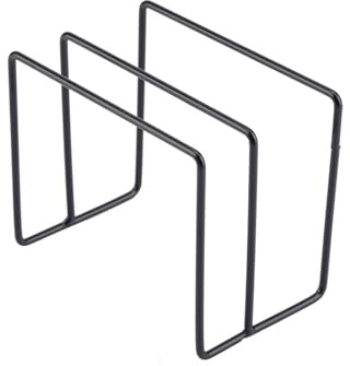 Gsycle Planche À Découper Rack De Rangement, Support Mural Couvercle Auto - Adhésif Rack De Rangement Casserole Armoire Rack De Rangement Cuisine Planche À Découper Rack (Noir)