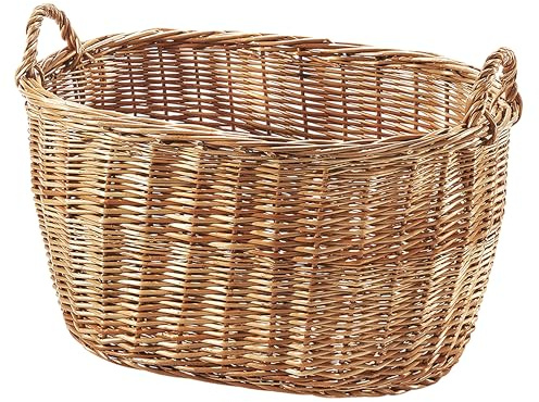 Kobolo Korb Aufbewahrungskorb Wäschekorb Weide 60x47x35/ 41 cm