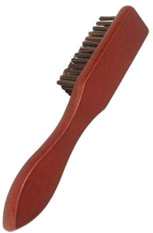 FOYTOKI Bartkamm Mit Friseurölkopf Bartbürste Aus Sicherem Holz Und Nylon Bartglättungskamm Für Männerbart Friseurbürste Mit Geschmeidigen Borsten Für Gesichtshaar