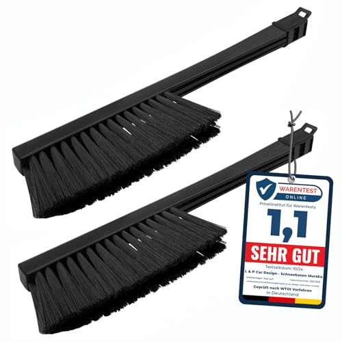 [ 2 stycken] – visp bil, kvast, vinter, Murska, kvast, bil, snö – visp, bil, lackvänlig – snöborste, bil, snöborste, bil, kvast, snö bil (2 x L&P A059 svart – begränsad utgåva)
