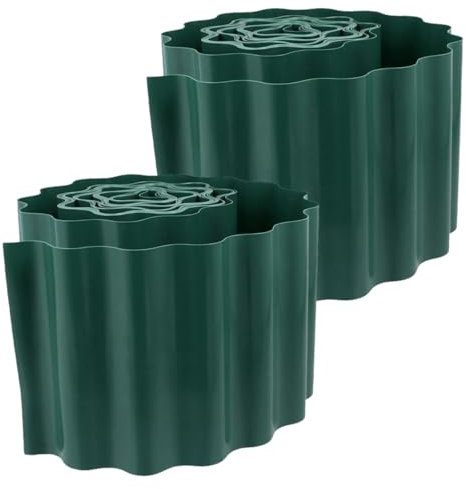 Milisten 2rotoli Bordatura Giardino Flessibile Plastica Per Decorazione Paesaggistica Perfetta Per Aiuole e Recinzioni Di e Prati