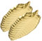 Cabilock Assiette de Rangement en Forme de Feuille de Style Nordique 2 Plateaux en Acier Inoxydable Doré pour Fruits Plats Décoratifs pour Bibelots de Bureau