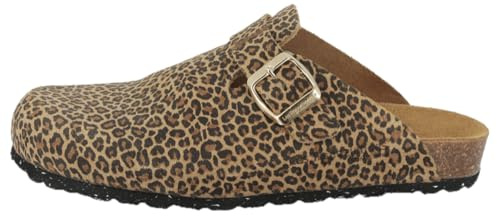 dresco Mujer Zabot Zapatos Ciudad Mule Y Zueco, Leopard, 39 EU, Leopardo, 39 EU