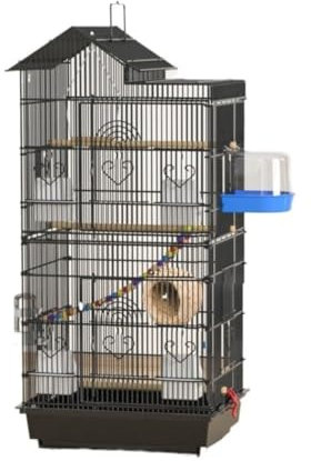 Vogelkäfig Außen Metall-Vogelflugkäfig, Großer Vogelkäfig, Papageienkäfig Mit Ausziehbarem Tablett Für Vögel Vogelvoliere Wellensittich