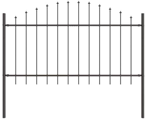 vidaXL Gartenzaun Grau 850 x 100 cm, Garten und Terrasse, rechteckiger, moderner Sichtschutz, wasserabweisend, robuster Zaun für draußen