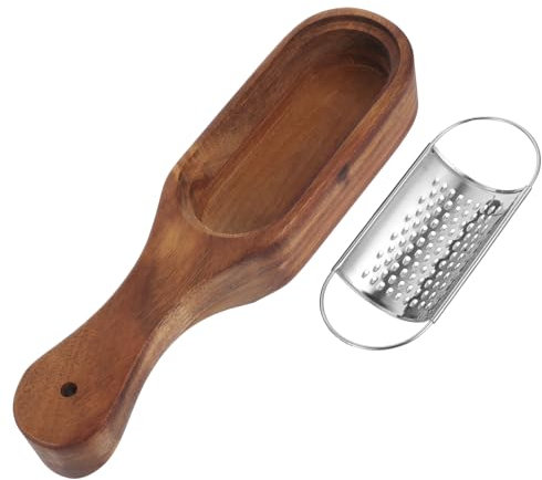FUNOMOCYA Rallador de Queso de Acero Inoxidable y Madera, Corte y Limpieza Fácil, para Cocina y Verduras