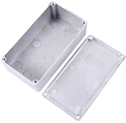 VICASKY Gitarrenpedalbox und Rostfreiem Druckgussgehäuse Aluminium mit Polierter Oberfläche ohne Scharfe Kanten und Robust für Selbstgemacht Gitarreneffektpedal für Einsatz