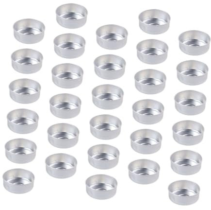 DOITOOL 300pcs Aluminum Tea Light Tins Empty Containers Silver DIY Candle Cases for Candle Makers Tea Light Holders 3.8×1.4cm for Making Supplies