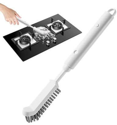 Cleaning Brush - Long Handle Heavy Duty Joint Cleaner Brush | Small Picntola with Bristles for Narrow Stains, Tracks, Nuts, Gutters, Sliding Surfaces