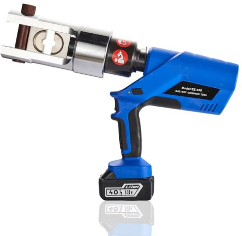 CIELOBLOEN Sertisseuse Electrique Multicouche Pince a Sertir Electrique 200kn - Pince à Sertir Cosses Batterie Dc18v/4ah pour Terminaux Câble Cuivre Et Aluminium