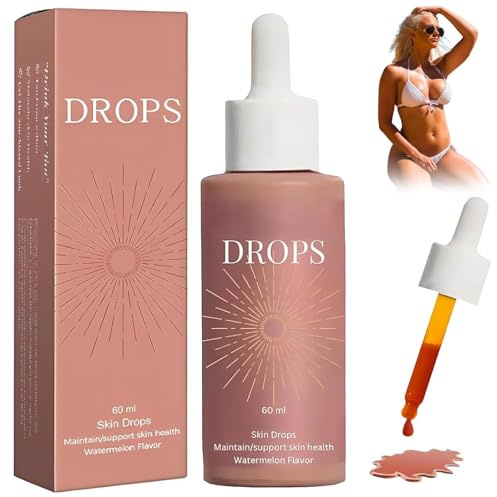 Bräunungstropfen zum Trinken, 2pcs Tanning Drops zum Trinken, Bronzing Bräunungsöl Selbstbräuner Tropfen, Selbstbräuner Tropfen zum Einnehmen, Ohne Sonnenschäden, Schnelle Bräunung