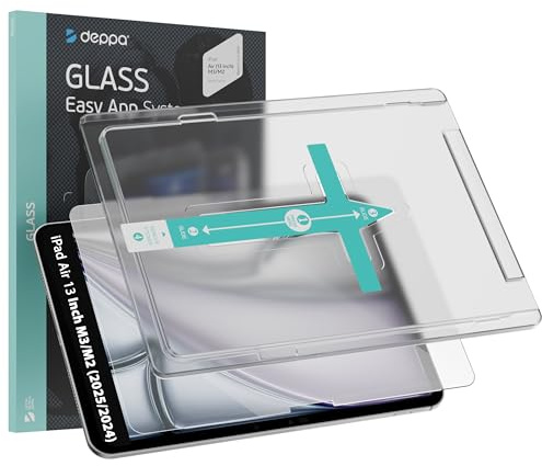 Deppa Pellicola Protettiva per iPad Air 13 M4/M3/M2 (2026/2025/2024, 7ª/6ª Gen) con Kit di Installazione Facile – Compatibile con Face ID e Apple Pencil, Antigraffio, Senza Bolle, Copertura Totale