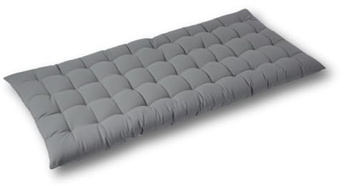 Bench Cushion for Indoor Furniture, Tufted Bench/Swing/Piano Seat Cushion, Tufted Cotton with 5cm Hollowfibre Filling Bench Pad Cushion for Bay Window/Sofa/Patio (Grey, 100 x x 40 x 5 cm)