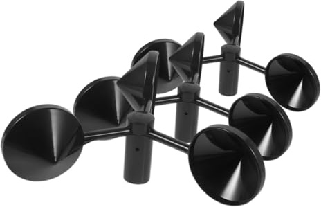 Copertura Sostitutiva per Anemometro 3 Pezzi in Abs Nero | Protezione per Trasmettitore, Ricambio Leggero, Componente di Misurazione per Sensore