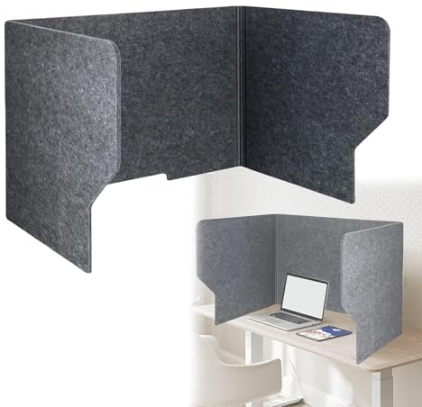 Paravent Réduction Du Bruit, Léger Et Portable Cloison De SéParation Acoustique, Durable Séparateur De Table Acoustique, Protéger La Vie Privée, Pour Maison/Bureau/École/Bibliothèque(Dark-grays,60cm)