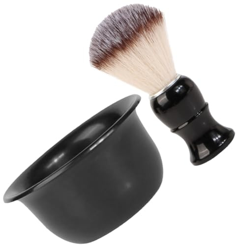 VILLFUL Kit da Barba per Uomo Esperienza di Rasatura Confortevole Pennello in Abs e Ciotola per Rasatura, Set Completo per Pulizia e Cura della Barba