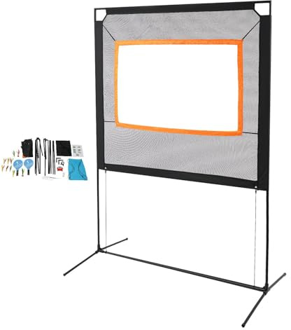 RUETERY All-in-One Racket Sport Netz, Badminton, Pickleball und Tennis Kombi-Set mit Ständer, 2 Schläger, 10 Bällen, Tragbar Badminton Netz für Indoor/Outdoor, Garten, Strand