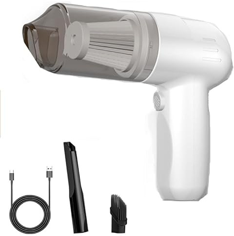 JXBUSIB Car Vacuum for Buick Regal Enclave Encore Envision Electra E4 Electra E5, Portable Handheld Vacuum for Car Interior Compact Lightweight Design Rechargeable High Power Multifunctional,White