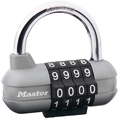 Master Lock 1520EURD Combination Padlock, Grey, 5.9 x 6.4 x 2.6 cm